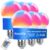 KASOTILE RGB Color Changing LED Light Bulbs with Remote Control, 9W Dimmable A19 E26 Base, 16 Colors Warm White, 4 Lighting Modes Timer Memory Function, 6 Pack