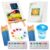 KASTEWILL Acrylic Paint Set, 52PCS with Paint, Painting Brushes,Acrylic Paints Book,Easel,Brush Washer,4 Blank Canvas,Palette for Adults Hobbyists and Beginners Easter Day Gifts for Kids