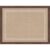 Kate and Laurel Framed Fabric Magnetic Board 26 x 20, White Scalloped Edge Printed Linen Casual Transitional Bulletin Board for Use as a Vision Board or Wall Organization, Florence Medium Brown Frame