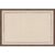 Kate and Laurel Framed Fabric Magnetic Board 38 x 26, Black Scalloped Edge Printed Linen Casual Transitional Bulletin Board for Use as a Vision Board or Wall Organization, Florence Medium Brown Frame