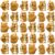 Kathfly 30 Pcs Mini Rubber Beaver Figurines Cute Small Beaver Animal Desk Stress Toy Bulk Back to School Classroom Exchange Gifts for Kids Students Teacher Birthday Halloween Christmas Party Favor