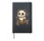 Kawaii Skateboard Panda Cartoon Hardcover Journal, Black
