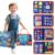 KAWITLO Toddler Montessori Busy Board – Dinosaur Learning Activity Toy, Boys Gift, Sensory Learning Toy for Toddlers, Educational Busy Book for Toddlers, Travel Toy (Blue)