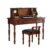 KBBYT Desks Home Office Desk Writing Table Workstation Study FurnitureDesk Bookshelf Combination Bedroom Computer Craft Table