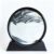 Kbkoudez Moving Sand Art Picture- Sand Art Liquid Motion 3D Sandscape, Round Glass Frame Display Flowing Sand Relaxing Toy for Desktop Home Office Work Ocean Decor, Ideal Gift (Black, 7inch)
