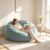 KBZSlyn 6/7ft Giant Waterproof Bean Bag Cover【No Filler】 Flocking Chenille Lazy Chair/Sofa Lazy Floor Lounger for Bedroom, Living Room, Terrace (dust Green, X-Large)