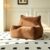 KBZSlyn Fluffy Faux Fur Bean Bag Chair Cover with Footrest (No Filler), Ultra-Soft Shaggy Beanbag Replacement Shell for Living Room & Bedroom, Comfortable Lounge Sofa Cover