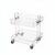 KCHFEVQ Transparent Storage Cart Featuring Acrylic Rolling Organizer Multi-Tier Side Table Floor Utility Storage Rack Suitable for Bedroom Living Room Home Office