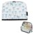 Kcldeci Standing Pencil Case Large Capacity Zippered Pen Pouch,Blue Bows and Ribbons
