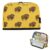 Kcldeci Standing Pencil Case Large Capacity Zippered Pen Pouch,Cartoon Bison on Yellow Pencil Bag for Girls Boys Office School