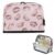 Kcldeci Standing Pencil Case Large Capacity Zippered Pen Pouch,Rose Gold Lip Print