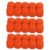 Keenso 30 PCS 16 mm Dice Set, Plastic Round Corner Cubes for Board Games, Math Teaching, DIY Craft, Personalized Sticker (Orange)