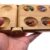 Keenso Foldable Wooden Board Game Set, with 48 Glass Stones for Travel Party