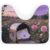 KEIGPERI Letters in Rose Garden Toilet Rugs U Shaped Bathroom Toilet Mat