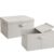 Keitox Foldable Storage Bins with Lids, Stackable Closet Organizers 2 Pack