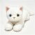 KEJUOM 18 Inch Stuffed Cat Plush, Realistic Ragdoll Kitten Stuffed Animal, Soft Fluffy Plush Pillow, Cute Companion Decor Gift for Teens Adults, 290g (White)