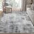 Kelarea Living Room Rug 4×6 Grey Area Rug Machine Washable Rugs, Non Slip Abstract Vintage Indoor Carpet for Bedroom, Nursery, Classroom, Dining Room, Home Office