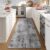 Kelarea Washable Runner Rug, 2’6”x8′ Grey Kitchen Rugs Runner with Rubber Backing, Abstract Non-Slip Carpet Runners for Hallways, Kitchen, Bedroom, Laundry, Entrance