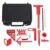 Kelawoly Woodworking Measurement Tool Kit Woodworking Project Layout Tools Set Ruler Set with 9 Aluminum Alloy Tools for Wood Board Splicing Drawing Carving