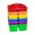 Kelvix 6Pcs Multipurpose Organiser Basket with Handle 3 Compartments Stackable Storage Basket for Art Supplies Supplies Multifunctional Storage