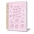 KERNDBSDF Teacher Spiral Notebooks, Cute Pink Teacher Gift 5.5×8.3