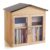 KERUYUNLA 2-Tier Indoor/Outdoor Little Library Book Exchange Box – Durable Weatherproof Solid Wood Cabinet with Adjustable Shelves & Rust-Proof Hardware for Community, Schools & Neighborhood Sharing