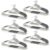 Kevovira 60 Pack Plastic Hangers with Rubber Pads and 360° Hook, Gray