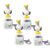 Keyboard Fidgets , Rechargeable Fidget Clicker with Real Sound and LED Light, Seagull Clicker , for Fun and Stress Relief,white-4pcs