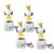 Keychain Fidgets , Rechargeable Fidget Clicker with Real Sound and LED Light, Stress Relief Fidget Toys , Funny Interactive Desk Stress Relief Toy Gifts for Adults,white-4pcs