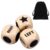 KFHENSOMR 3Pcs Left Right Center Game Dice 1.2 Inch Fun Left Right Roll Dice Game Set Lotus Wood Dices with Drawstring Bag Wooden Dices Accessorie Easy to Store and Carry Around for Travel