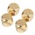 KFHENSOMR 4 Pcs Solid Brass Dice Copper Gold Dice Set, Heavy Metal Dices