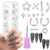 KFHENSOMR Goth Nail Art Charms with Stainless Steel Nail Piercing Drill Bit