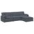 KGFHERENB Dark Grey Modular Sofa Oversized Velvet Sectional Couch 4 Seater Reconfigurable Living Room Sofa Set with 13 Cushions Matte Finish Indoor Furniture
