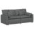 KGFHERENB Modular Sofa with Cushions Dark Gray – Comfortable Modern Fabric Sectional Couch with Metal Frame and Wooden Armrests for Living Room Apartment Office and Home Lounge