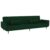 KGHERMDF 2-Seater Sofa Bed Dark Green Velvet with 2 Pillows