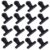 KHBUAB 20pcs Mini Metal Bull Hinge Clips Black Paper Clamps for Notes and Schoolwork, Multi-Functional Space-Saving Organization, Stylish Metal Design for Office Presentations