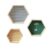KHUTRW3D Floating Shelf Floating Shelves Set of 3, Honeycomb Wall Storage Shelf Decor