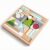 KiBcsLic Wooden Blocks with Storage Tray Geometric Building Blocks with Storage Tray Young Child Shape Sorting Toy for Young Children, Preschoolers, Playroom