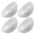Kichvoe Porcelain Evaporating Dish High-Temperature Resistant Ceramic Container 50ml 4pcs with Smooth Edge Design Round Shape for Chemistry Experiments and Science Labs