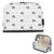KICPOAY Pencil Case Black Bow Dot White Standing Pencil Pouch Large Capacity Pen Bag with Zipper for Kids Teens Adult