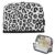 KICPOAY Pencil Case Black White Leopard Skin Standing Pencil Pouch Large Capacity Pen Bag with Zipper for Kids Teens Adult
