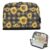 KICPOAY Pencil Case Bright Sunflowers Brown Checkered Standing Pencil Pouch Large Capacity Pen Bag with Zipper for Kids Teens Adult