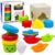 Kiddie Play Stacking Rings, Shape Sorter Cube & Boat Bath Toy for Babies