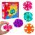Kiditos Suction Cup Spinner Toys, 4 Pack Sensory Fidget Toys for Toddlers, Kids & Adults, Screen-Free Stick and Spin Toy for Window, Table, Bathtub, Car Rides, Travel, Office Desk, Party Play