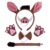 Kids Animal Costumes Halloween Animal Ears Headband Tail Nose Bowtie