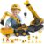 Kids Construction Toys for Boys – 3 in 1 Excavator, Crane and Dump Trucks with Road Signs for Toddlers Ages 3-5, Friction Power Construction Vehicles Model Car, Transport Truck Playset Birthday Gifts