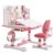 Kids Desk and Chair Set, Height Adjustable Study Table for Kids Ages 3-12