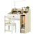 Kids Desk and Chair Set, Storage Shelves and Drawer, Ages 3-10, White