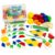 Kids First Math: Pattern Blocks Math Kit w/Activity Cards | 250 Colorful Plastic Geometric Blocks | Explore Geometry, Shapes, Division, Fractions & More | At-Home or Classroom Learning, Ages 3+