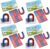 Kids Magnet Physics Science Kit, STEM Educational Learning Set Includes Bar & Horseshoe Magnets, Magnetic Powder for School Teachers & Homeschool Students (Pack of 4)